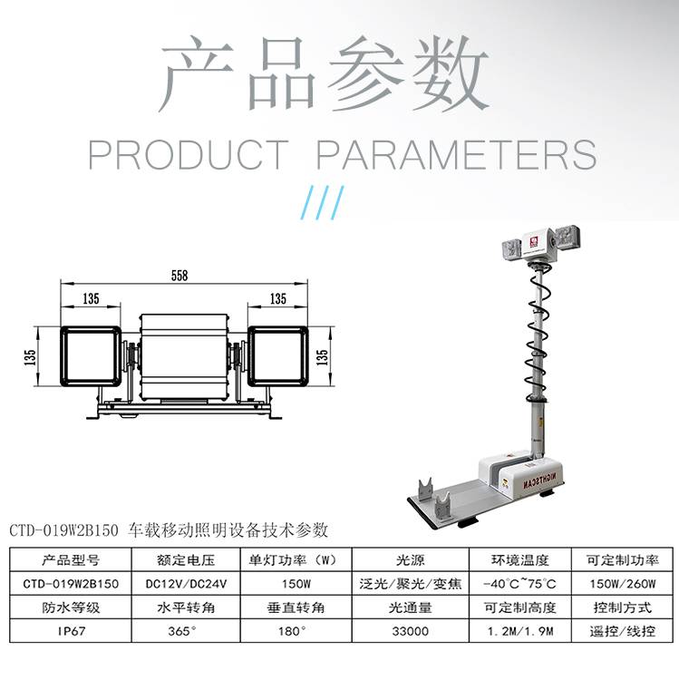 CTA-019W2B150 应急移动照明设备详情页2