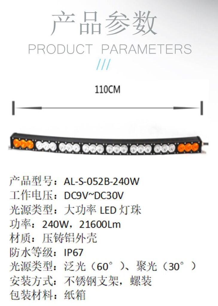 AL-S-052B-240W 工作灯详情页2